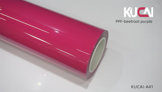 Película de protección de pintura de automóviles TPU hidrófoba Color púrpura de remolacha espesor 7.5 Mil