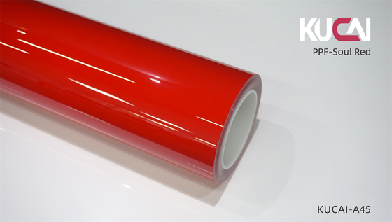Soual Color Rojo Tpu Película de protección de pintura para automóviles Perlas de agua personalizables