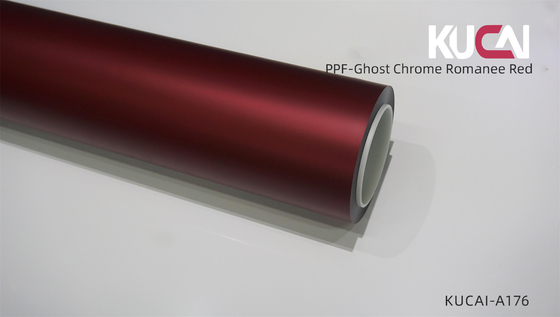 7.5 Mil de espesor Matte PPF Film Roll Ghost Chrome Romanee Rojo de color